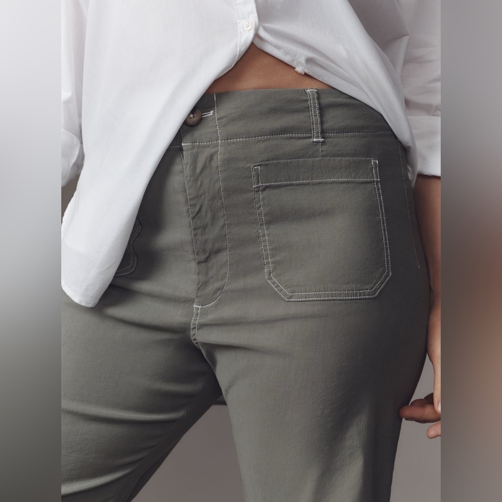 Anthropologie Maeve Colette Cropped Wide Leg Trousers - Picture 3 of 5